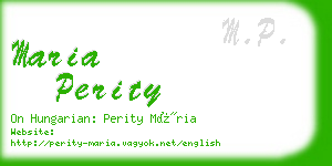 maria perity business card